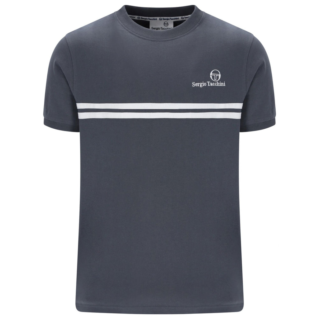 Sergio Tacchini New Supermac T-Shirt - Turbulence/White/Black