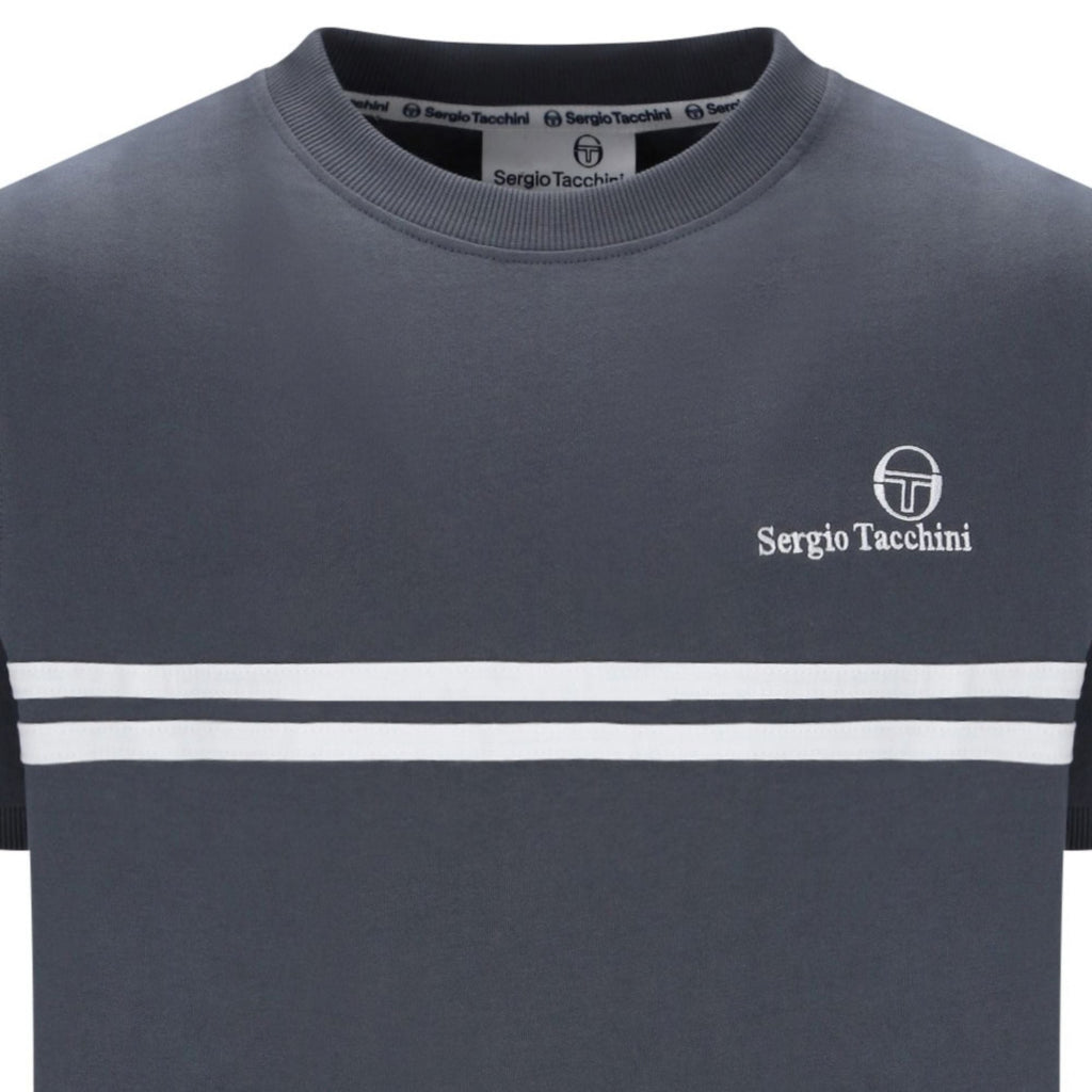 Sergio Tacchini New Supermac T-Shirt - Turbulence/White/Black