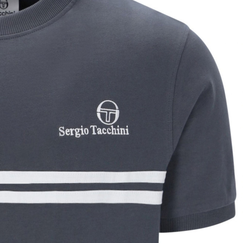 Sergio Tacchini New Supermac T-Shirt - Turbulence/White/Black
