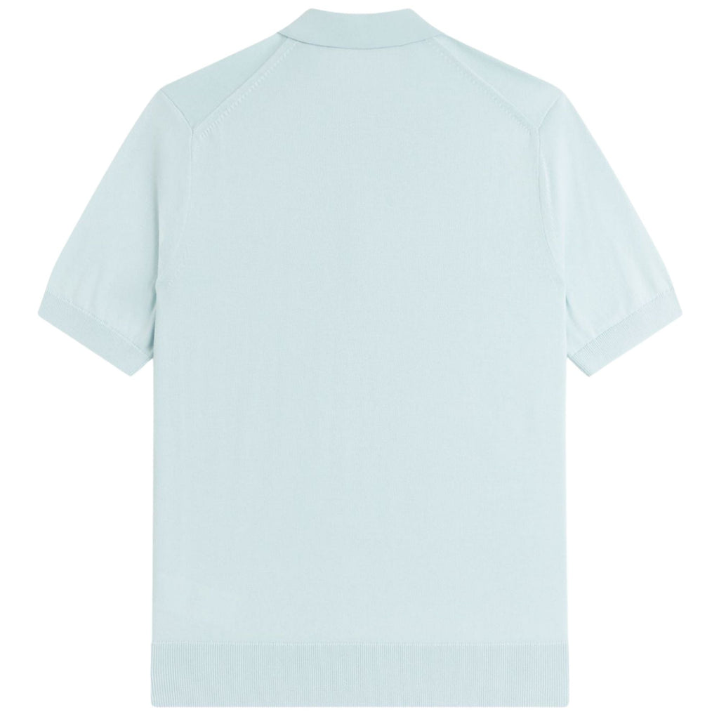 Fred Perry Cotton Knitted Shirt - Light Ice