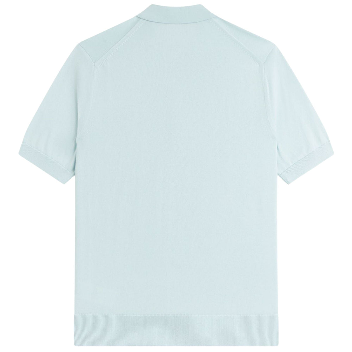 Fred Perry Cotton Knitted Shirt - Light Ice