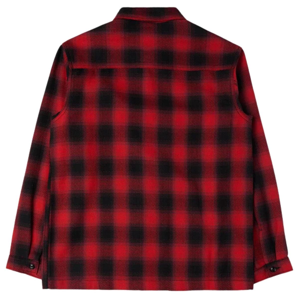 Naked and Famous Denim Trippy Ombre Plaid Work Shirt - Red