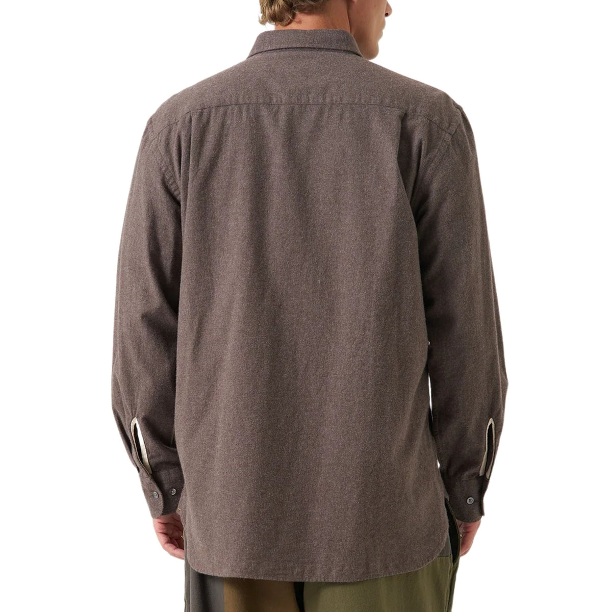 Universal Works Brushed Flannel Square Pocket Shirt - Brown