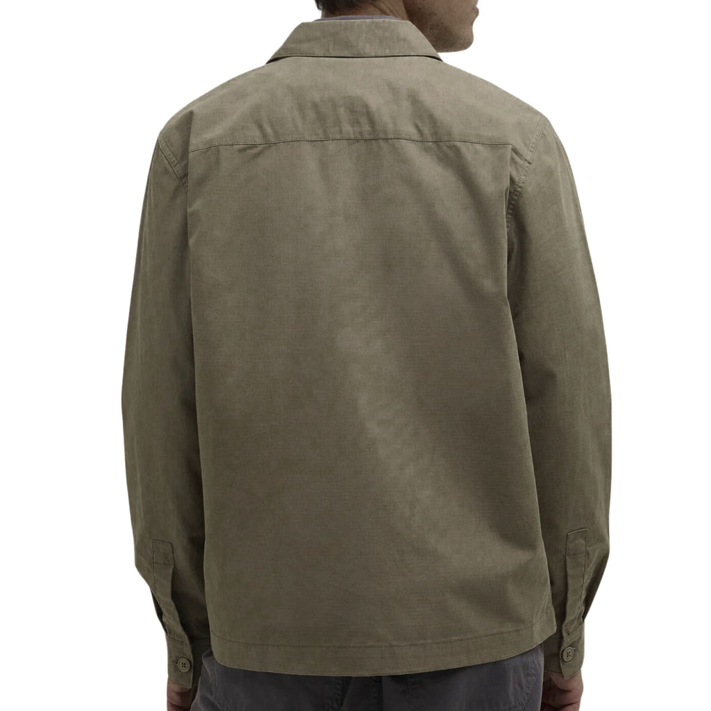 Barbour Crail Wax Ripstop Overshirt - Concrete