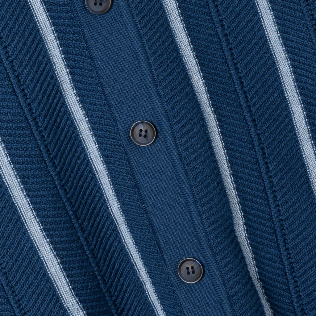 Far Afield Terson Herringbone Knit Shirt - Blue