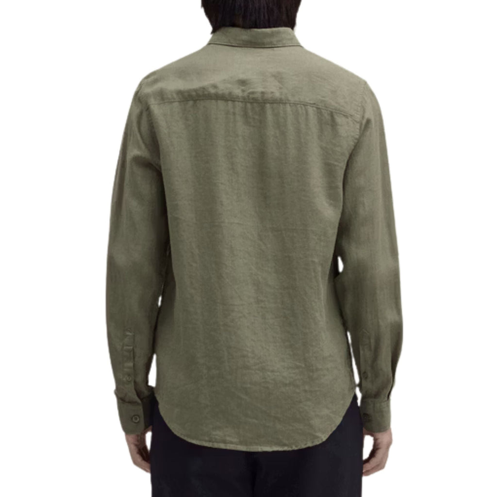 NN07 Enzo Classic Collar Linen Shirt - Capers