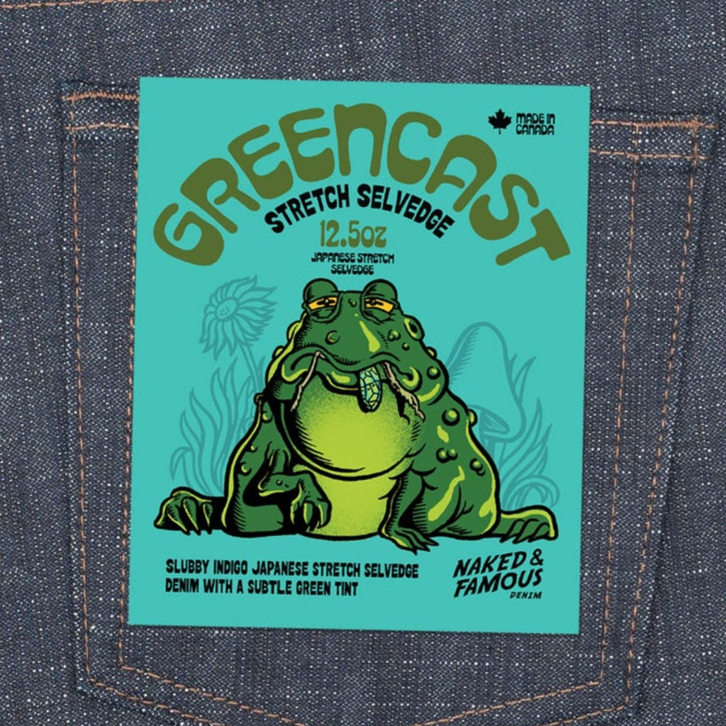 Naked and Famous Denim Weird Guy Greencast Stretch Selvedge - Indigo