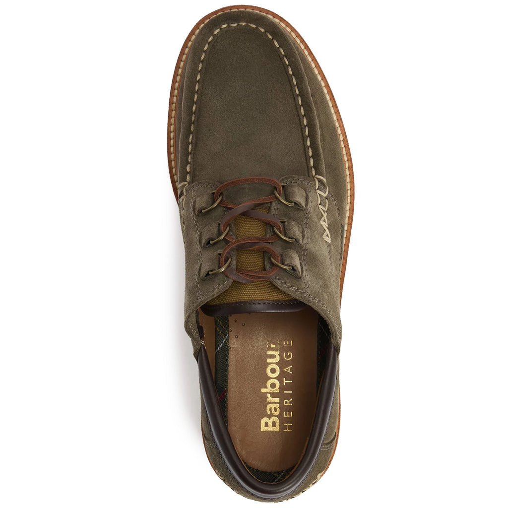 Barbour Murtun Moccasin Shoes - Moss Green