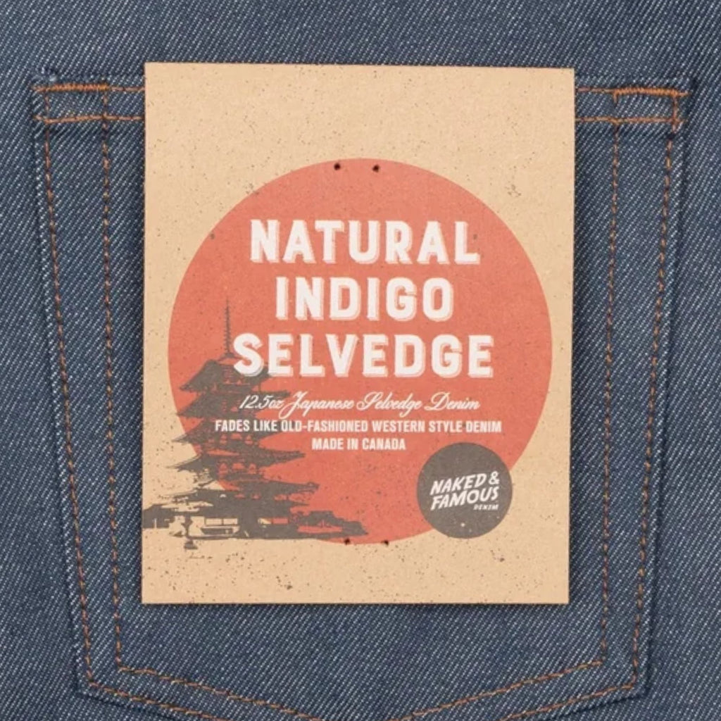 Naked and Famous Denim True Guy Natural Indigo Selvedge - Natural