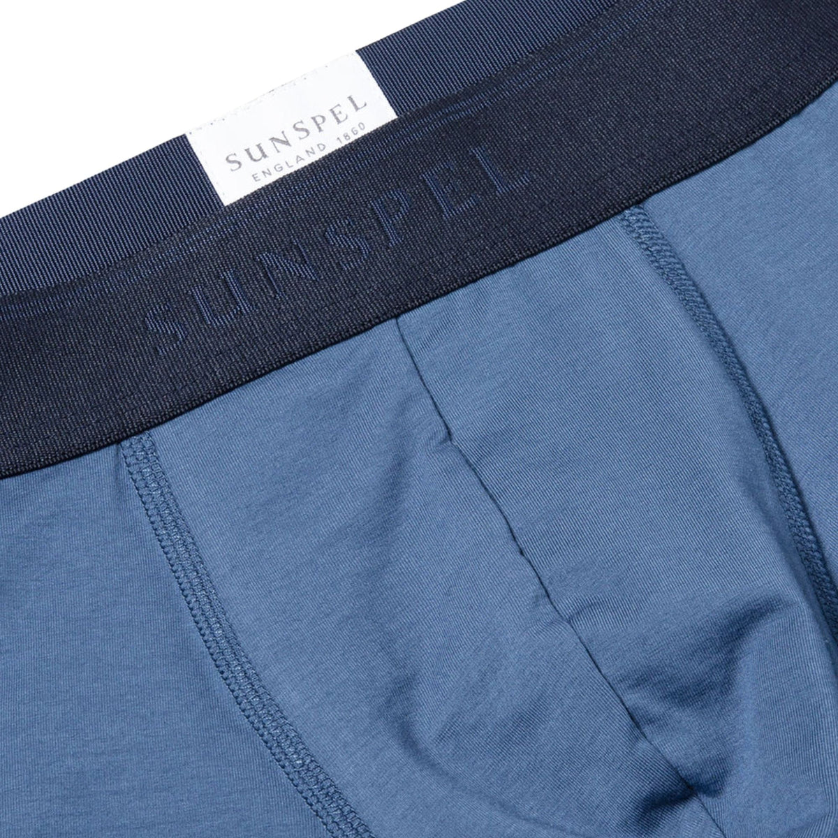 Sunspel Stretch Cotton Boxer Briefs - Atlantic Blue