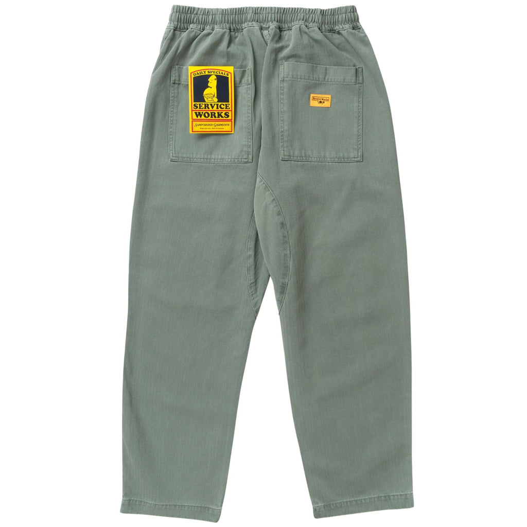 Service Works Pigment Herringbone Chef Pants - Olive