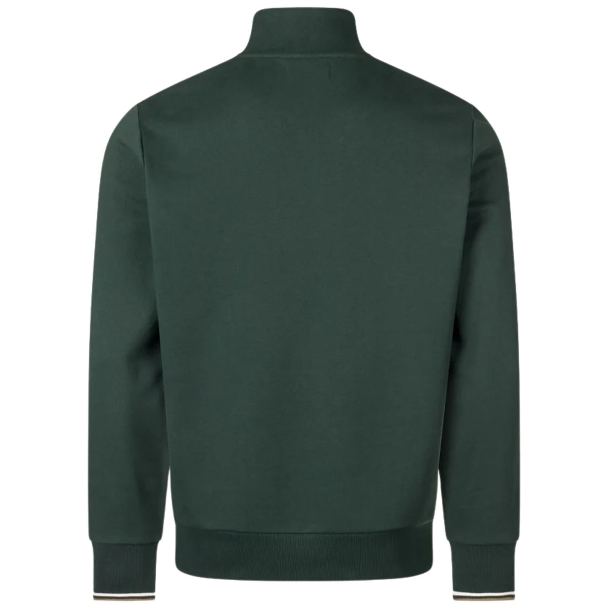 Fred Perry Half Zip Sweatshirt - Grassroots/Ecru/Bronze