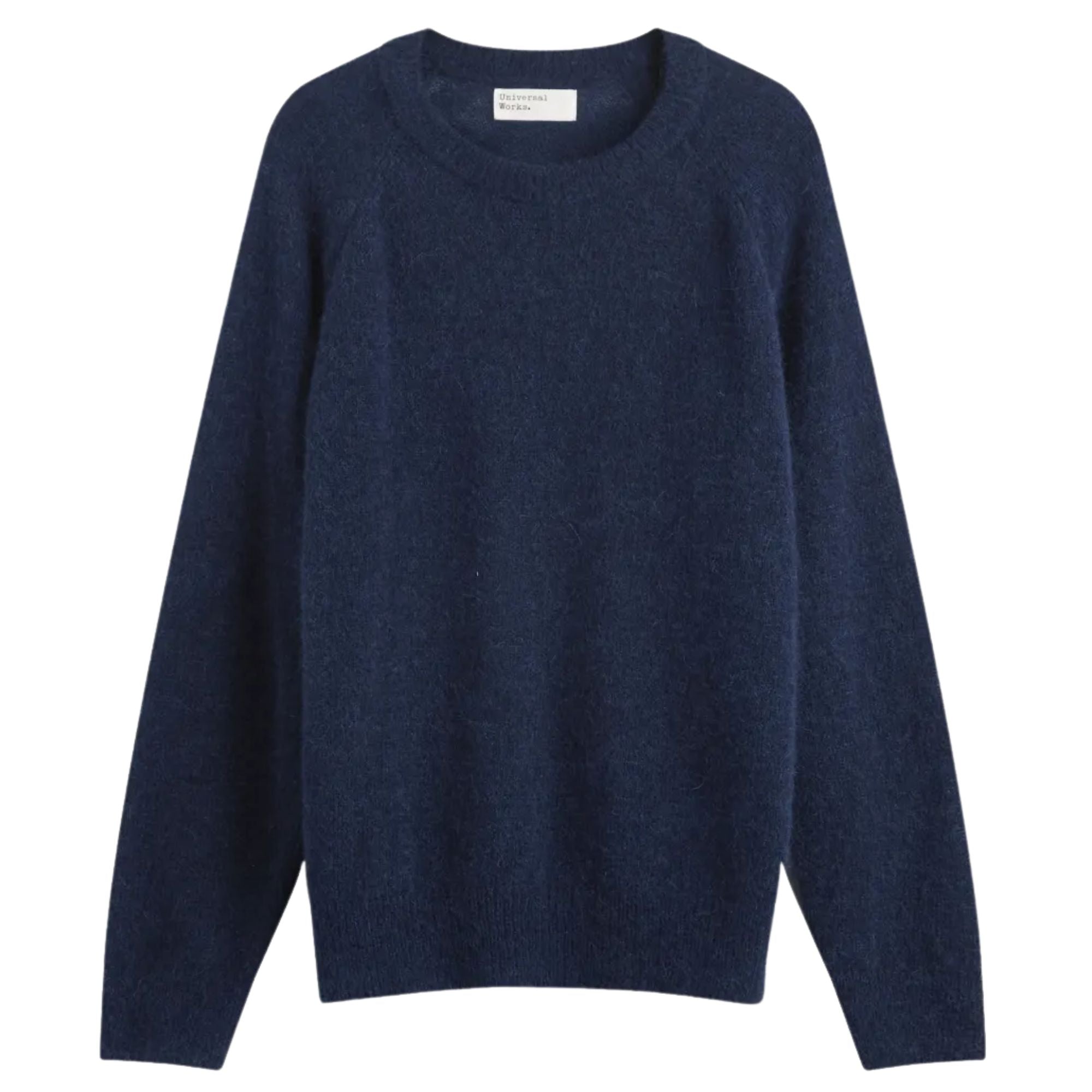 Universal Works Lyon Crew Alpaca Knit - Navy