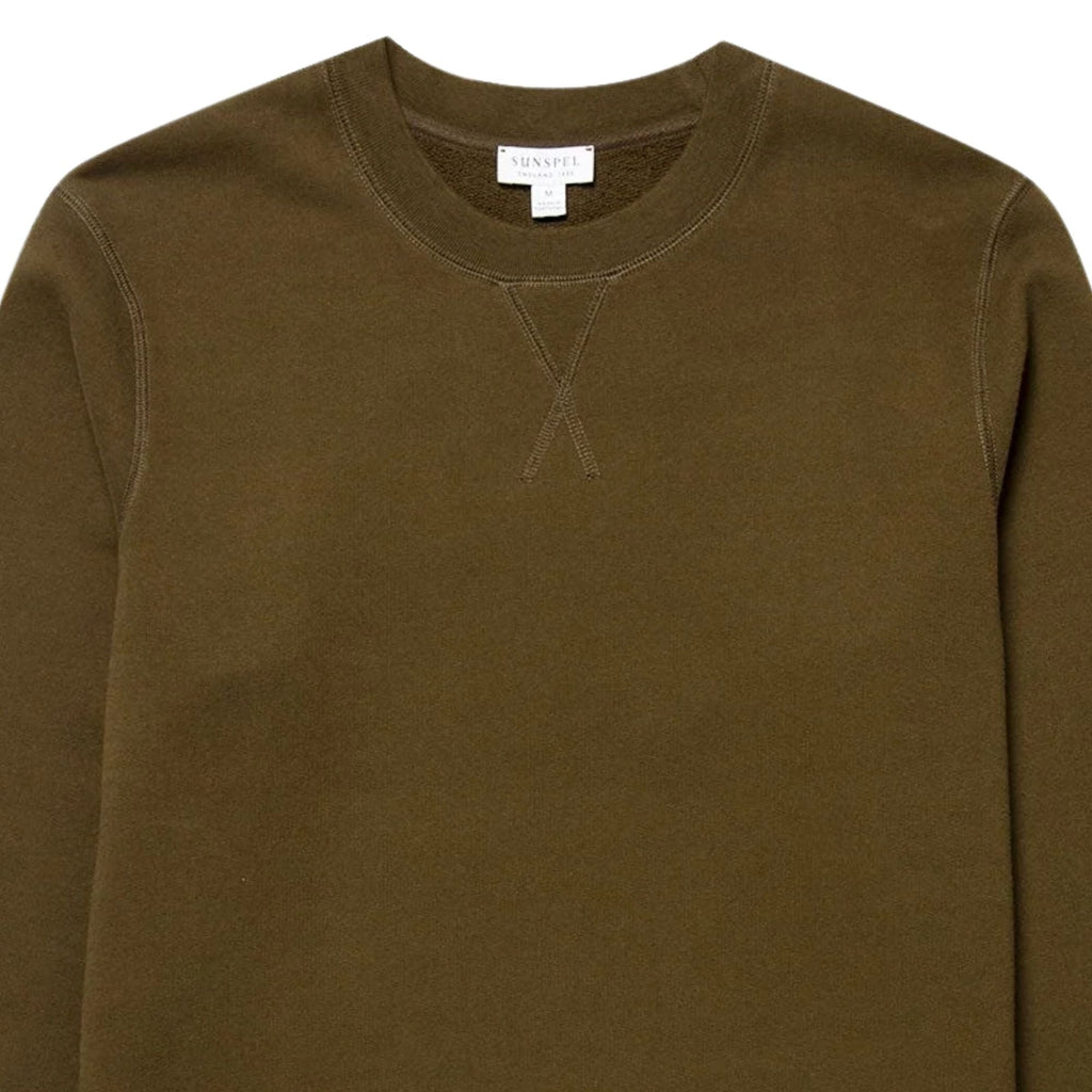 Sunspel Loopback Sweatshirt - Loden Green