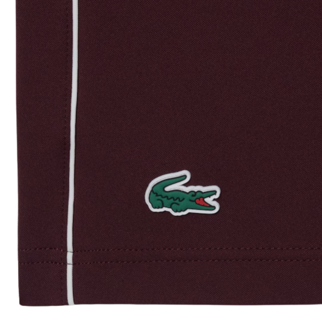 Lacoste Ultra Dry Badge Accent Tennis Heritage Polo Shirt - Merlot