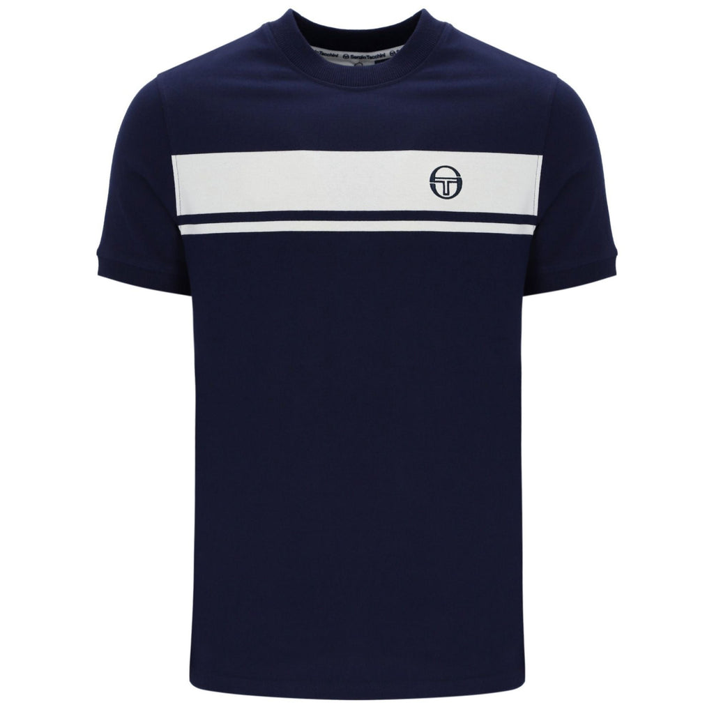 Sergio Tacchini Master T-Shirt - Navy and White