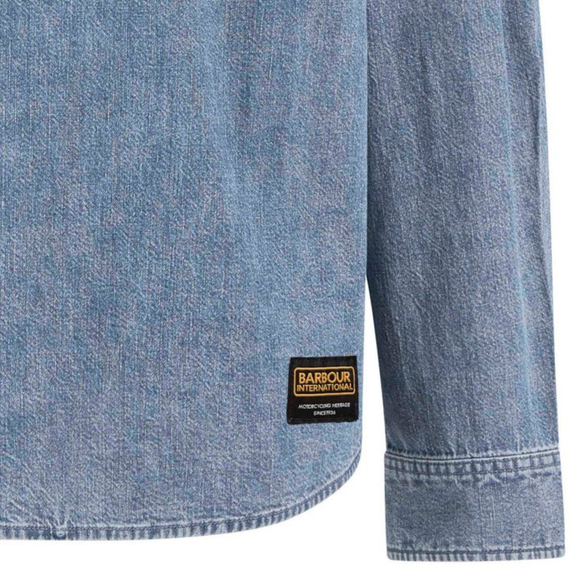 Barbour International Chopper Denim Shirt - Washed Indigo