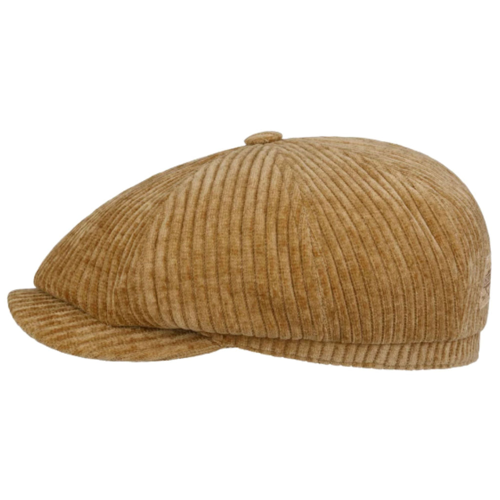 Stetson Hats Hatteras Corduroy Jersey Flat Cap - Camel