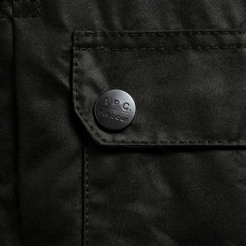 Barbour x APC Beaufort Wax Jacket - Dark Sage
