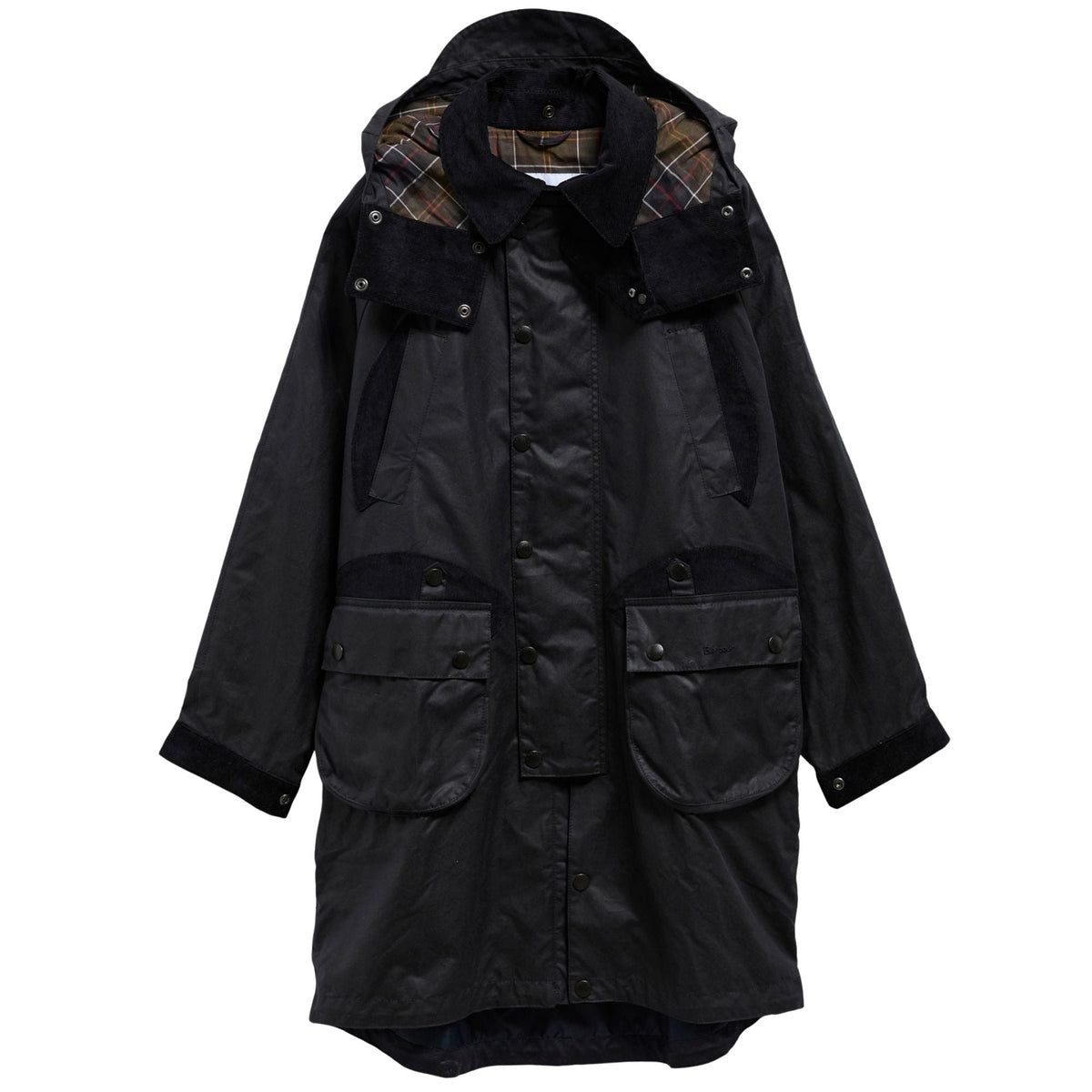 Barbour x Norbit Long Wax Jacket - Navy