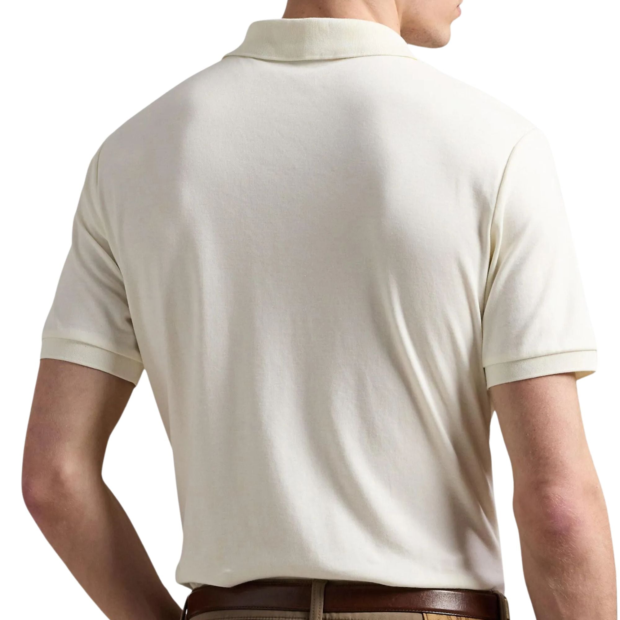 Polo Ralph Lauren Custom Slim Fit Soft Cotton Polo Shirt  - Cream