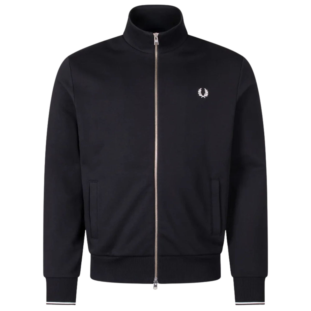 Fred Perry Zip Through Sweatshirt - Black