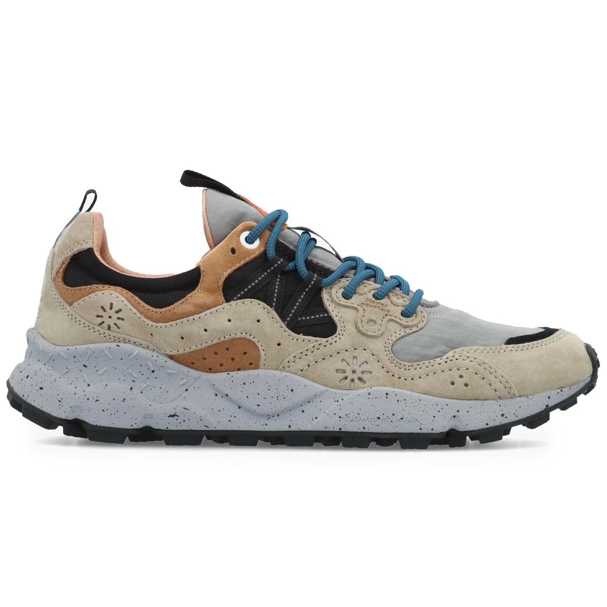 Flower Mountain Yamano 3 Man Trainers - Dark Beige/Grey/Black