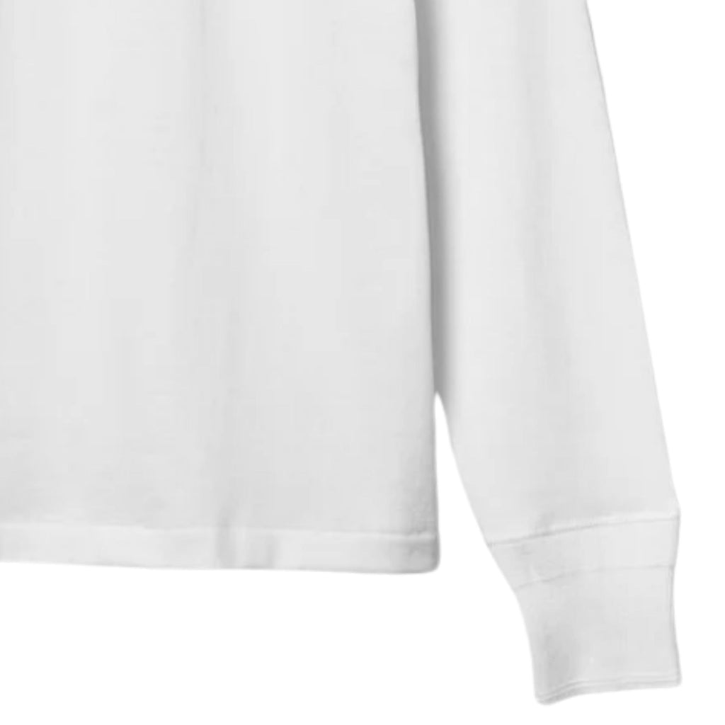 Merz b Schwanen 2M06 Vintage Machine Refined Classic Fit Long Sleeve Henley - White