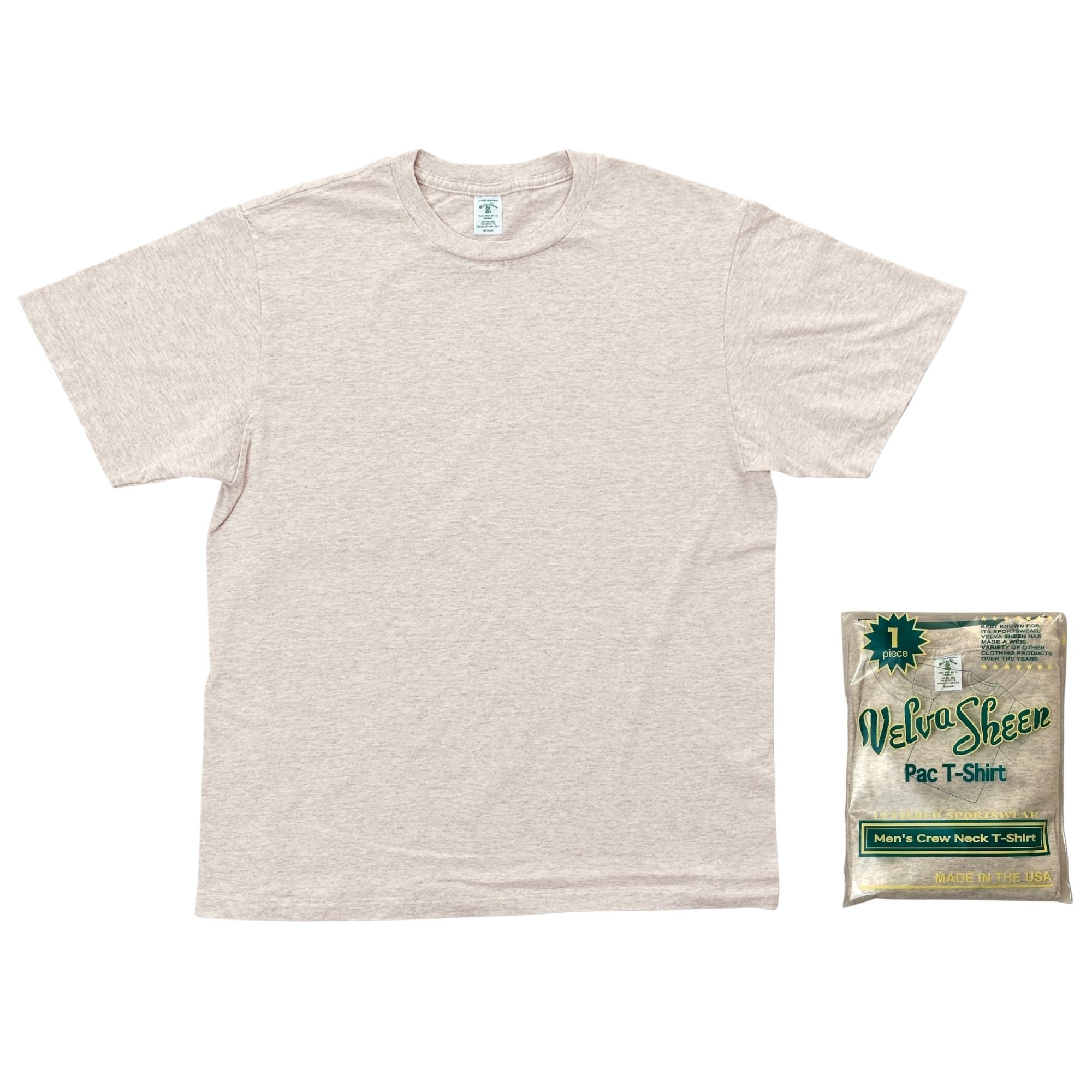 Velva Sheen Short Sleeve Crew Neck T-Shirt - Oatmeal