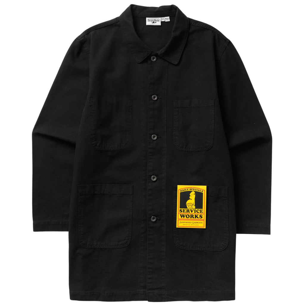 Service Works Canvas Long Shop Coat - Black