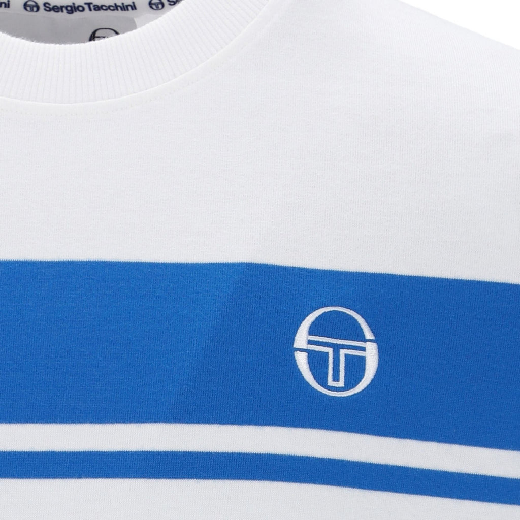 Sergio Tacchini Master Crewneck T-Shirt - White/Princess Blue