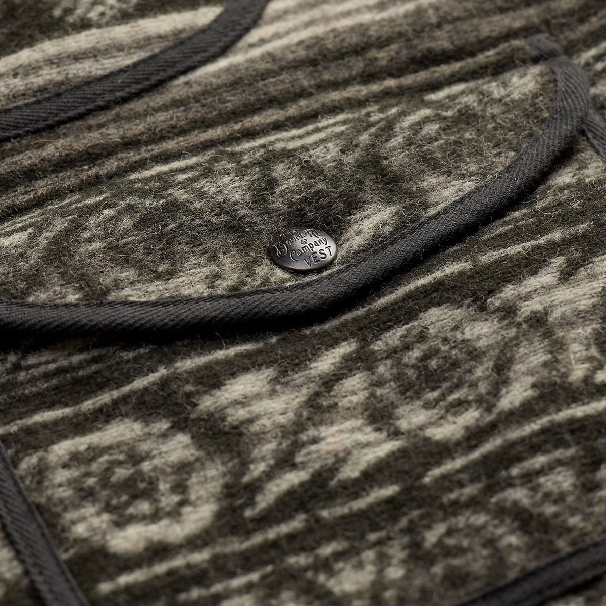 RRL by Ralph Lauren  Reversible Double-Knit Jacquard Gilet - Black/Multi