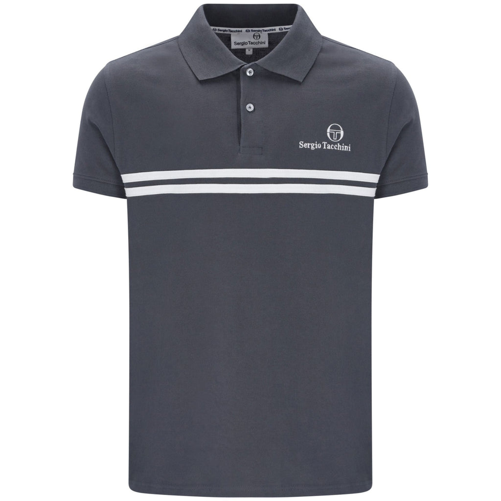 Sergio Tacchini New Supermac Polo Shirt - Turbulance/White