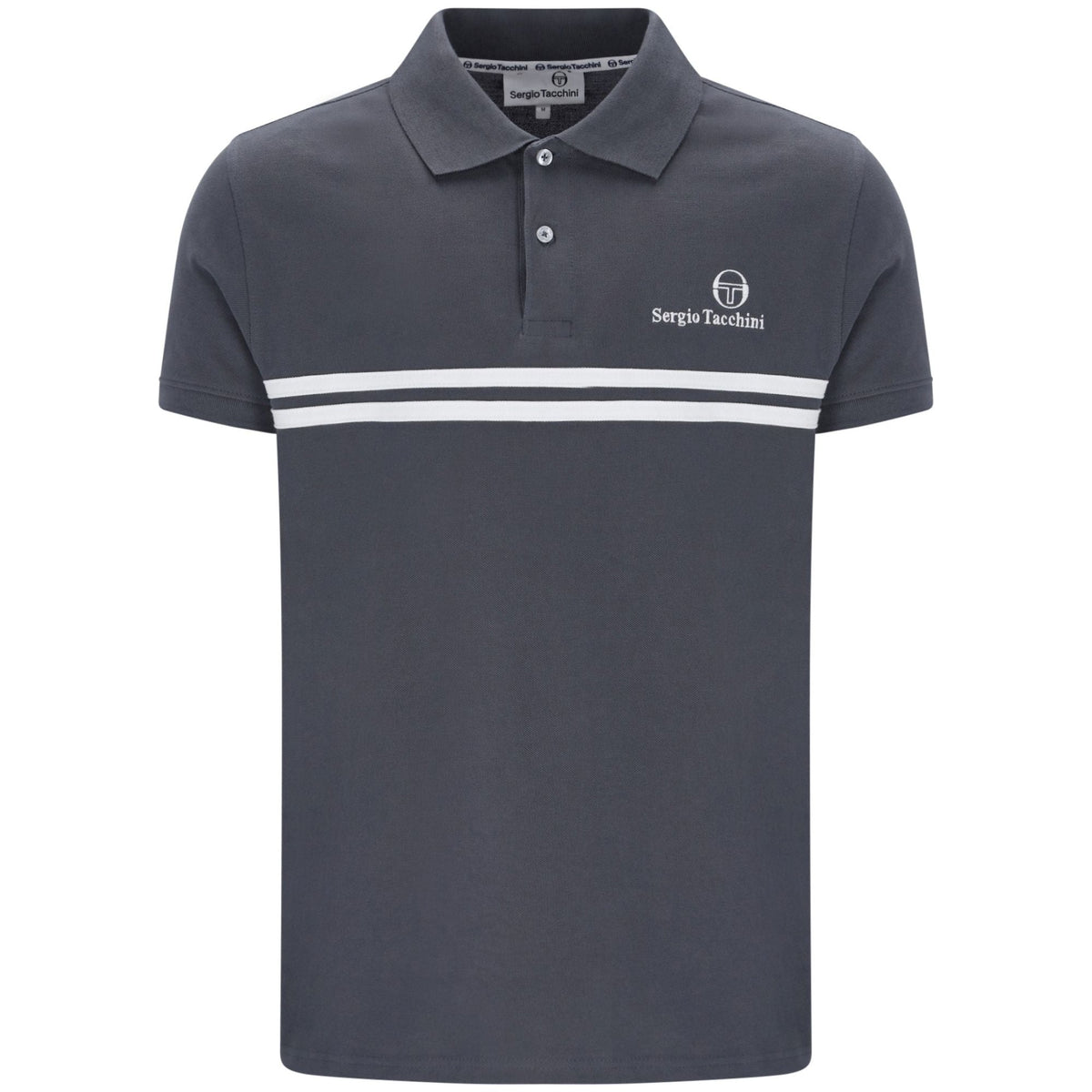 Sergio Tacchini New Supermac Polo Shirt - Turbulance/White