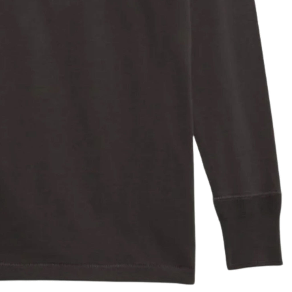 Merz b Schwanen 2M06 Vintage Machine Refined Classic Fit Long Sleeve Henley - Charcoal