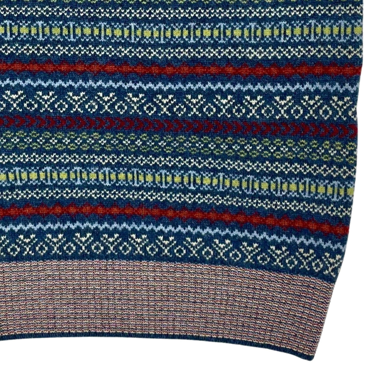 Real Hoxton Fair Isle V-Neck Slipover - Trippy Retro