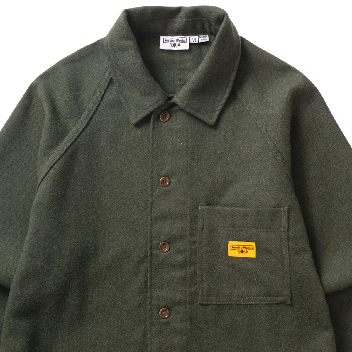 Service Works Flannel FOH Overshirt - Forest