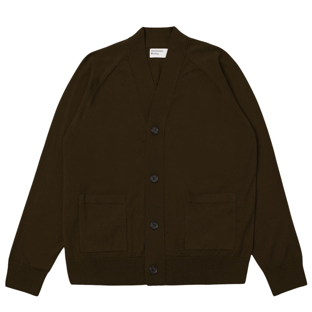 Universal Works Loose Cardigan II Merino - Espresso