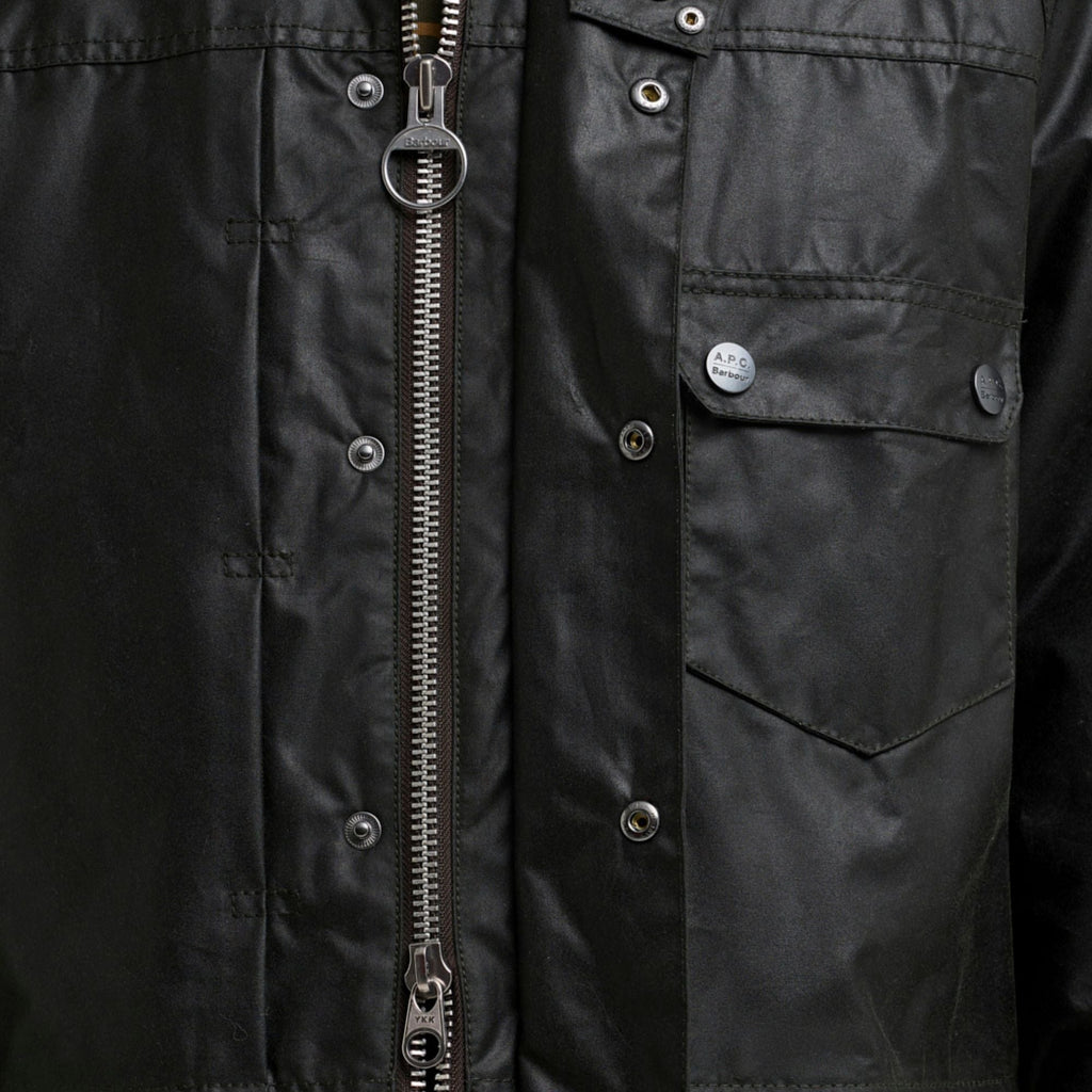 Barbour x APC Beaufort Wax Jacket - Dark Sage