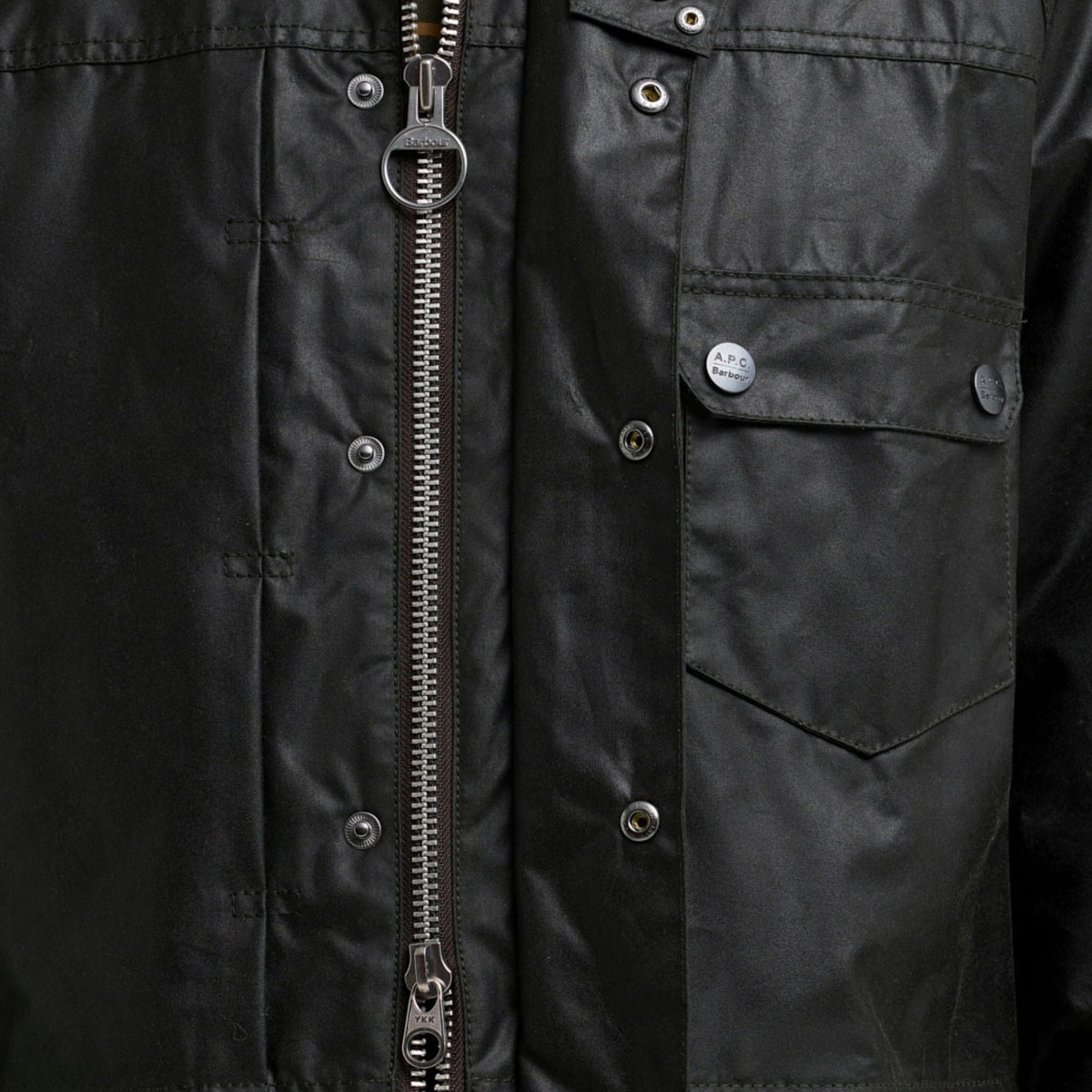 Barbour x APC Beaufort Wax Jacket - Dark Sage