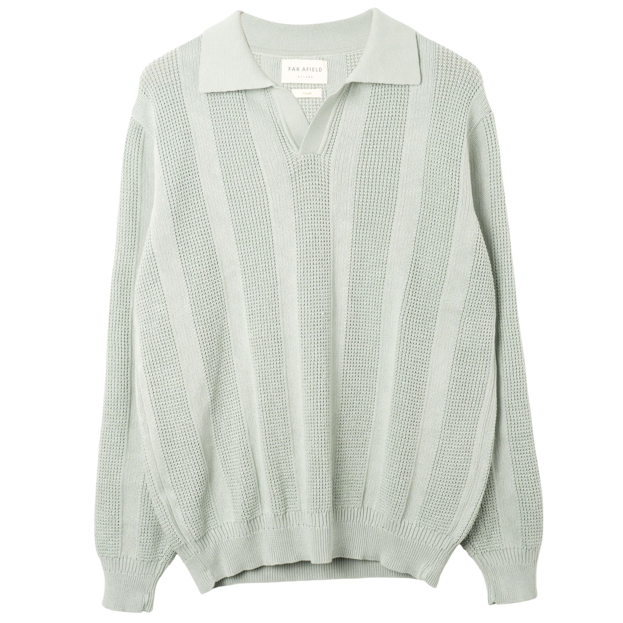 Far Afield Clifford Knitted Polo - Aqua Blue