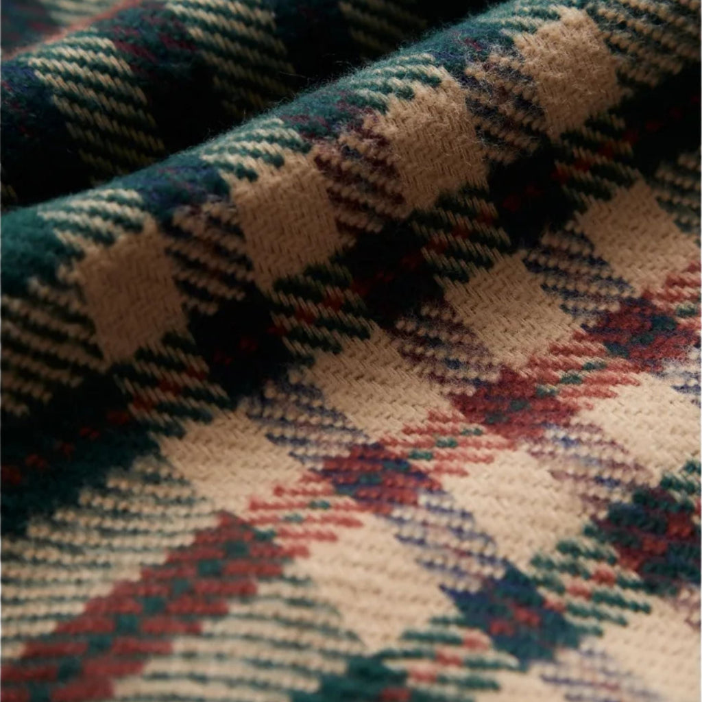 Portuguese Flannel Cervo Shirt - Green/Ecru
