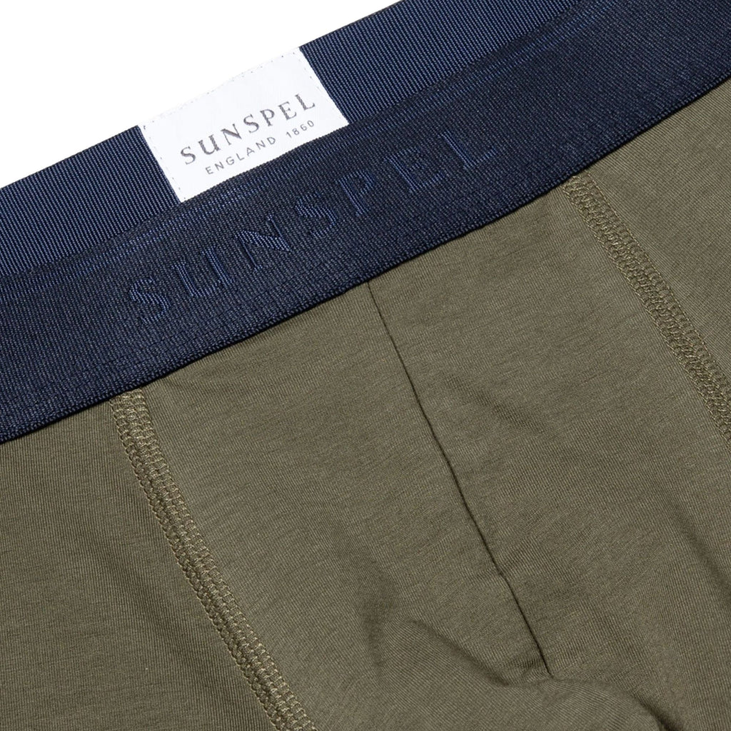 Sunspel Stretch Cotton Boxer Briefs - Khaki
