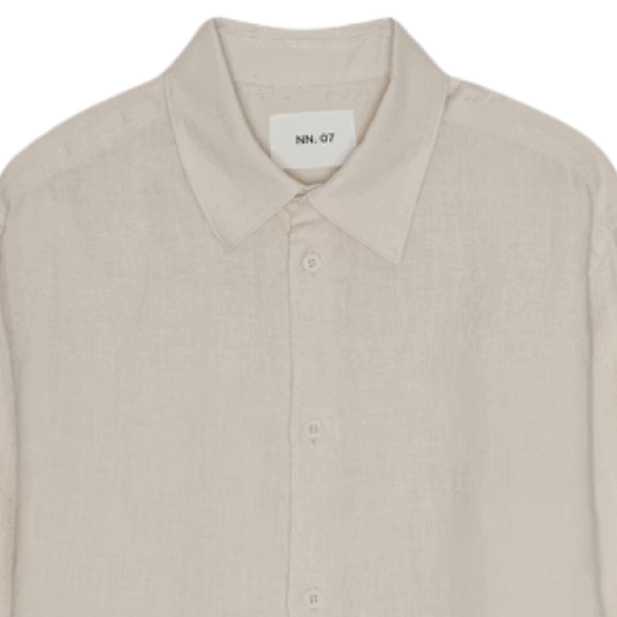 NN07 Enzo Classic Collar Linen Shirt - Oat