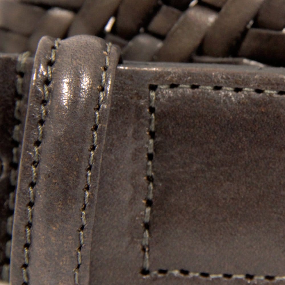 Anderson's Belts Braided Leather Belt - Silver Brown