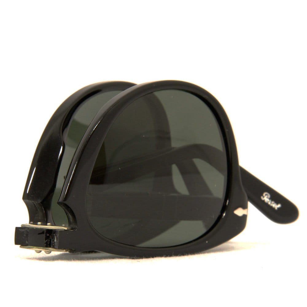 Persol 714 Foldable Polarized Sunglasses- Black & Grey