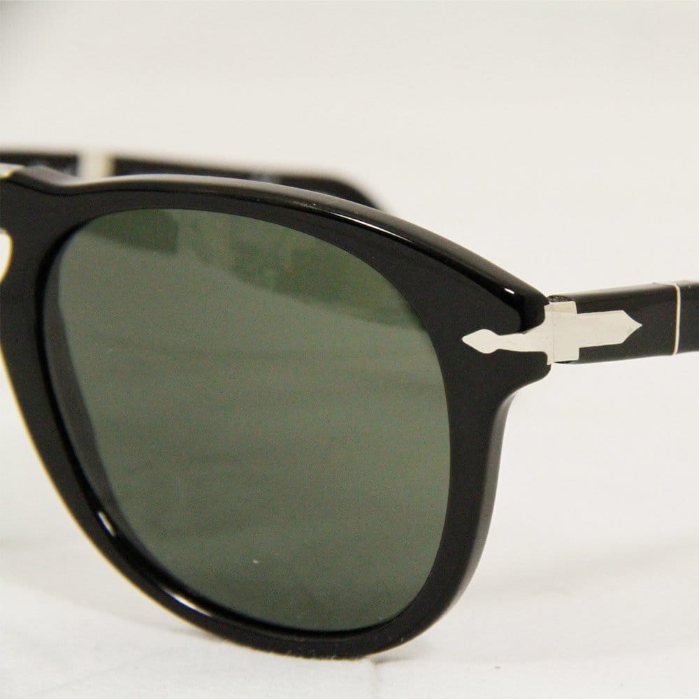 Persol 714 Foldable Polarized Sunglasses- Black & Grey
