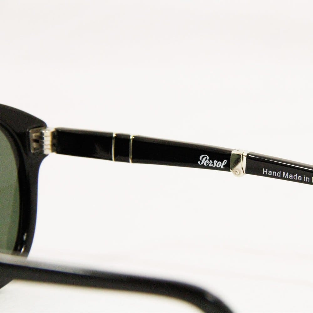 Persol 714 Foldable Polarized Sunglasses- Black & Grey