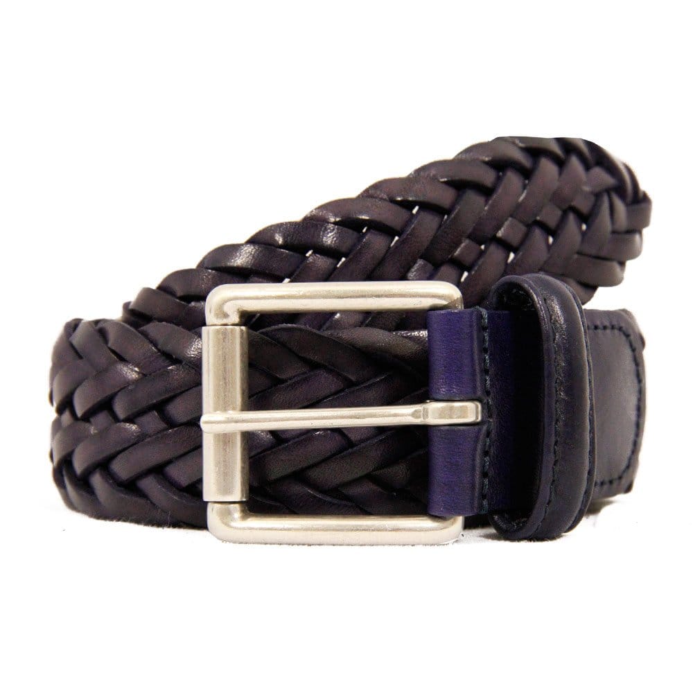 Anderson's Belts Woven Leather Belt - Purple