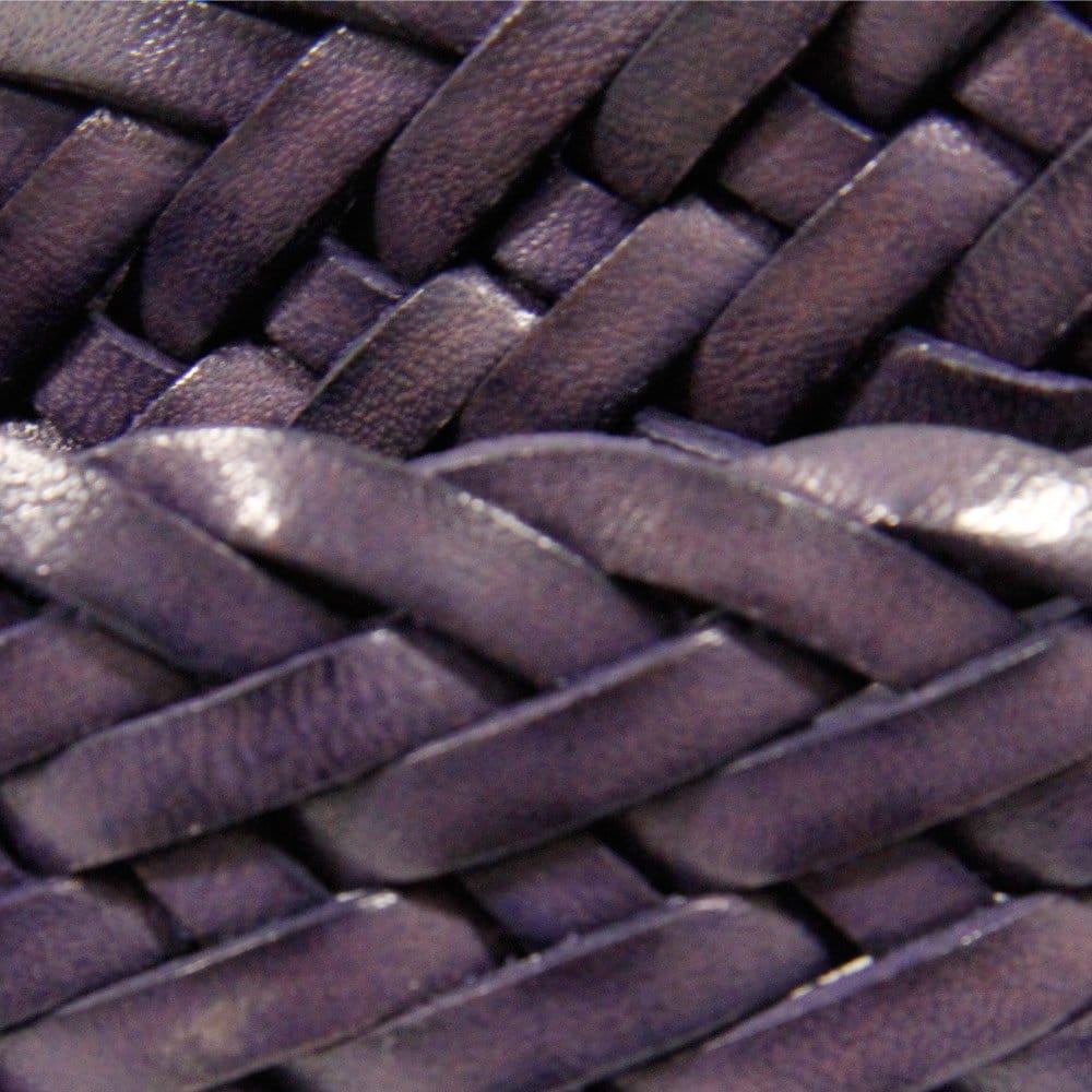 Anderson's Belts Woven Leather Belt - Purple